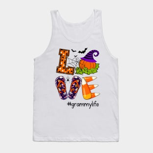 Love Grammy Life Pumpkin Halloween Costume Tank Top